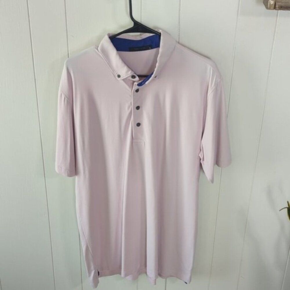 Greyson Shirt Men's XL Pink Short Sleeve Polo Golf Performance Stretch